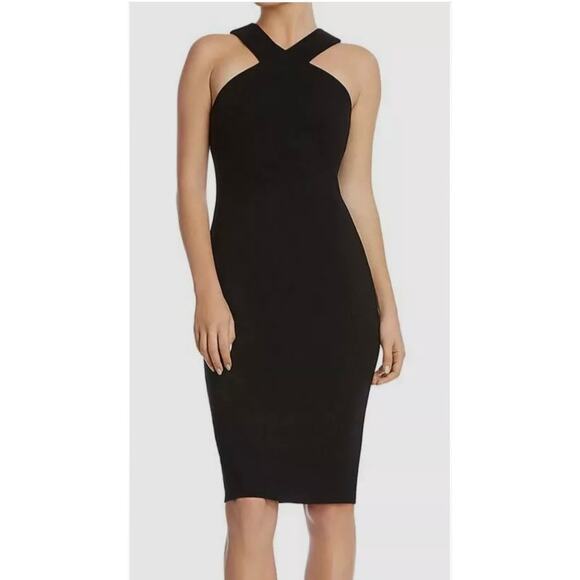 Bailey 44 Black Sleeveless Dress Halter Size Medium - Picture 1 of 7